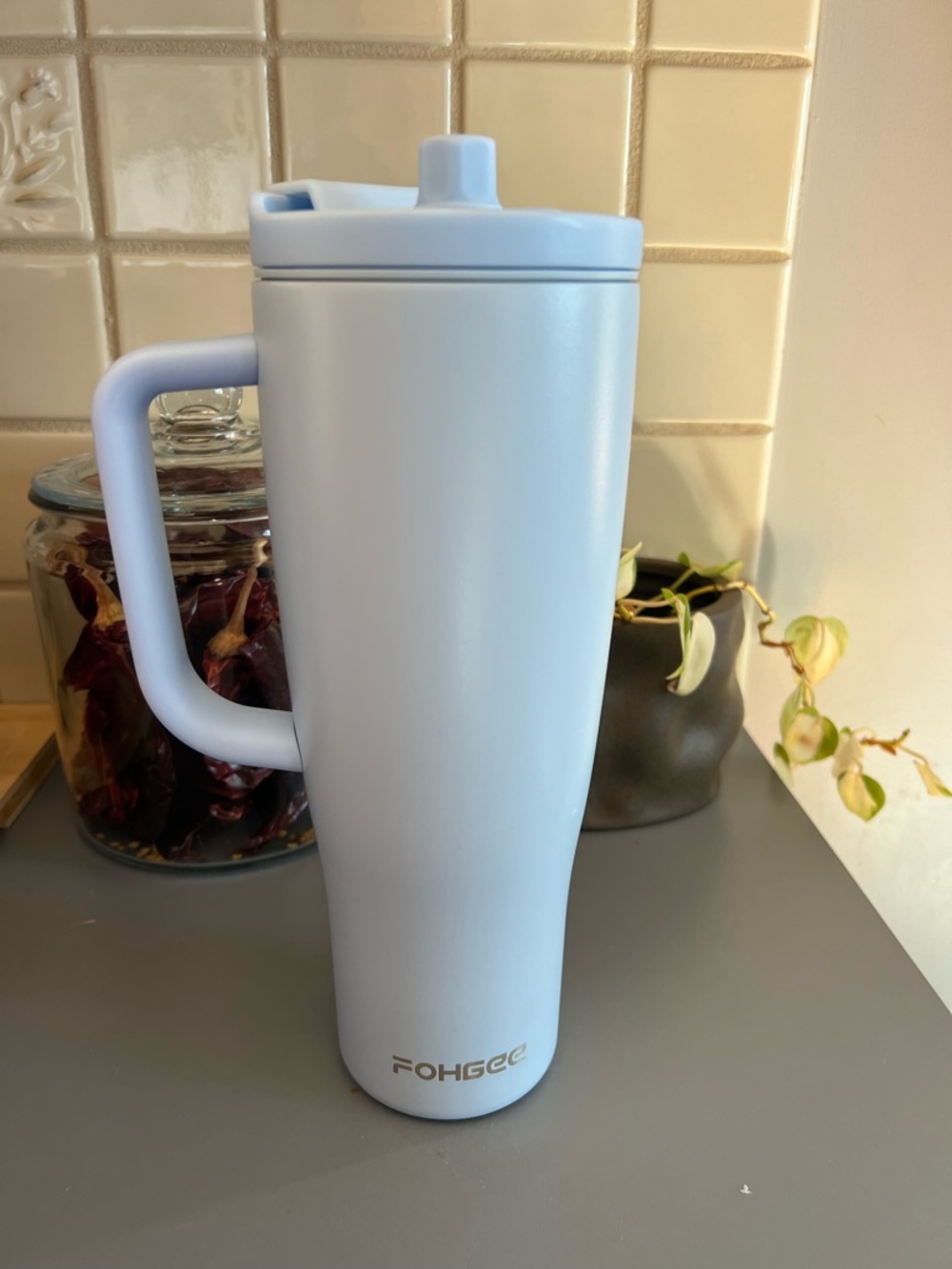 Light blue 40oz tumbler